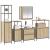 Set mobilier baie, 5 piese, stejar sonoma, lemn prelucrat GartenMobel Dekor