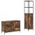 Set de baie din 2 piese, stejar fumuriu, lemn compozit GartenMobel Dekor