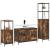 Set Mobilier Baie din Lemn Ingineresc Stejar Fumuriu - 3 Piese GartenMobel Dekor