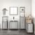 Set mobilă baie 5 piese din lemn compus gri sonoma GartenMobel Dekor
