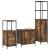 Set de mobilier pentru baie 3 piese din stejar fumuriu - Lemn prelucrat GartenMobel Dekor