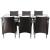 Set mobilier gradina/terasa, maro inchis si bej, ratan sintetic, 1 masa, 8 fotolii, Brian GartenVIP DiyLine