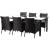 Set mobilier gradina/terasa, maro inchis si bej, ratan sintetic, 1 masa, 8 fotolii, Brian GartenVIP DiyLine
