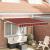 Marchiză retractabilă automată Portocalie și Gri 300x250 cm GartenMobel Dekor