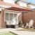 Marchiză retractabilă automată Portocalie și Gri 300x250 cm GartenMobel Dekor