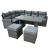 Set mobilier gradina/terasa, gri, ratan sintetic, 1 masa, 2 canapele, 2 tabureti, Lauren GartenVIP DiyLine