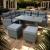 Set mobilier gradina/terasa, gri, ratan sintetic, 1 masa, 2 canapele, 2 tabureti, Lauren GartenVIP DiyLine