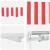 Marchiză manuală retractabilă cu LED roșie și albă 300x250 cm GartenMobel Dekor