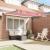 Marchiză automată retractabilă cu dungi roșii și albe 300x250 cm GartenMobel Dekor
