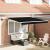 Marchiză manuală retractabilă cu LED neagră 300x250 cm,  Material de înlocuire pentru marchiză de 3x2.5 m cadru negru GartenMobel Dekor