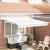 Marchiză retractabilă automată albă 300x250 cm, Marchiză de schimb  pentru cadru de 3x2.5 m alb GartenMobel Dekor