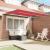 Marchează retractabilă automată  roșie 300x250 cm, Țesătură de înlocuire pentru marchează  de 3x2.5 m cadru roșu GartenMobel Dekor