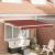 Marchiză retractabilă automată portocalie și maro 350x250 cm GartenMobel Dekor