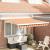 Marchiză retractabilă automată galben și portocaliu, 350x250 cm GartenMobel Dekor