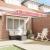 Marchiză retractabilă automatică roșie cu dungi 350x250 cm GartenMobel Dekor