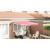 Marchiză retractabilă automatică roșie cu dungi 350x250 cm GartenMobel Dekor