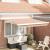Marchiză retractabilă automată cu dungi multicolore 350x250 cm GartenMobel Dekor