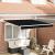 Marchiză retractabilă automată neagră 350x250 cm,  Material de înlocuire pentru marchiză de 3,5x2,5 m Cadru negru GartenMobel Dekor