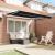 Marchiza retractabilă automată  Neagră 350x250 cm, Material de înlocuire pentru marchiză  pentru cadrul de 3.5x2.5 m Negru GartenMobel Dekor