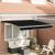 Marchiză retractabilă automată neagră 350x250 cm,  Material de înlocuire pentru marchiză 3,5x2,5 m Cadru Negru GartenMobel Dekor