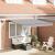 Marchiză retractabilă manuală  cu LED Gri deschis 350x250 cm, Material de înlocuire pentru marchiză  pentru cadru de 3,5x2,5 m Gri deschis GartenMobel Dekor