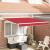 Marchiză retractabilă automată roșie 350x250 cm,  Material de înlocuire pentru marchiză de 3,5x2,5 m cadru roșu GartenMobel Dekor
