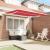 Marchiză retractabilă automată roșie 350x250 cm,  Material de înlocuire pentru marchiză de 3,5x2,5 m cadru roșu GartenMobel Dekor
