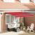 Marchiză Manuală Retractabilă cu LED Roșie 350x250 cm, Țesătură de Înlocuire pentru Marchiza  pentru Cadru de 3.5x2.5 m Roșie GartenMobel Dekor