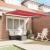 Marchiză retractabilă automată Roșie 350x250 cm, Material de schimb pentru marchiză  pentru cadru de 3.5x2.5 m Roșu GartenMobel Dekor
