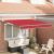 Marchiză retractabilă automată Roșie 350x250 cm, Material de schimb pentru marchiză  pentru cadru de 3.5x2.5 m Roșu GartenMobel Dekor