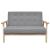 Set canapele 2 piese Textil Gri deschis GartenMobel Dekor