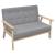 Set canapele 2 piese Textil Gri deschis GartenMobel Dekor