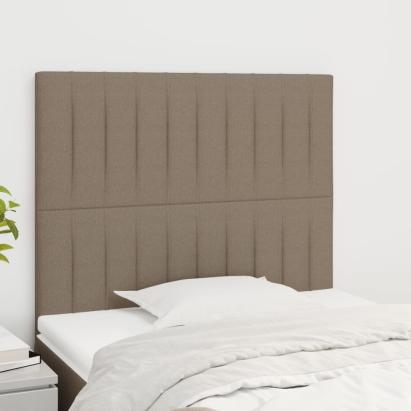 Tăblii de pat, 2 buc, gri taupe, 80x5x78/88 cm, textil GartenMobel Dekor