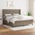 Pat box spring cu saltea, gri taupe, 160x200 cm material textil GartenMobel Dekor