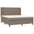 Pat box spring cu saltea, gri taupe, 160x200 cm material textil GartenMobel Dekor