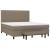 Pat box spring cu saltea, gri taupe, 160x200 cm material textil GartenMobel Dekor