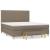 Pat box spring cu saltea, gri taupe, 160x200 cm material textil GartenMobel Dekor