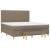 Pat box spring cu saltea, gri taupe, 160x200 cm material textil GartenMobel Dekor