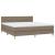 Pat box spring cu saltea, gri taupe, 160x200 cm material textil GartenMobel Dekor