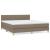 Pat box spring cu saltea, gri taupe, 160x200 cm material textil GartenMobel Dekor
