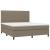Pat box spring cu saltea, gri taupe, 160x200 cm material textil GartenMobel Dekor