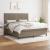 Pat box spring cu saltea, gri taupe, 160x200 cm material textil GartenMobel Dekor