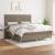 Pat box spring cu saltea, gri taupe, 160x200 cm material textil GartenMobel Dekor