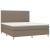 Pat box spring cu saltea, gri taupe, 160x200 cm material textil GartenMobel Dekor