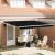 Marchiza retractabilă automată  Neagră 400x300 cm, Material de înlocuire pentru marchiză  pentru cadru de 4x3 m Negru GartenMobel Dekor