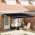 Marchiză retractabilă manuală  Negru 400x300 cm, Material de înlocuire pentru marchiză  pentru cadru de 4x3 m Negru GartenMobel Dekor
