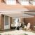 Marchiză manuală retractabilă  Bej 400x300 cm, Material pentru marchiză  pentru cadru de 4x3 m Bej GartenMobel Dekor
