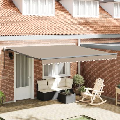 Marchiză automată retractabilă  bej 400x300 cm, Material de schimb pentru marchiză  4x3 m Bej GartenMobel Dekor