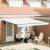Marchiza manuală retractabilă  Alb 400x300 cm, Material de schimb pentru marchiza  pentru cadru de 4x3 m Alb GartenMobel Dekor
