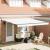 Copertină manuală retractabilă  Alb 400x300 cm, Material de înlocuire pentru copertină  pentru cadru de 4x3 m Alb GartenMobel Dekor